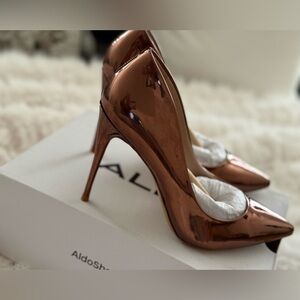 Aldo Metallic Copper Heels